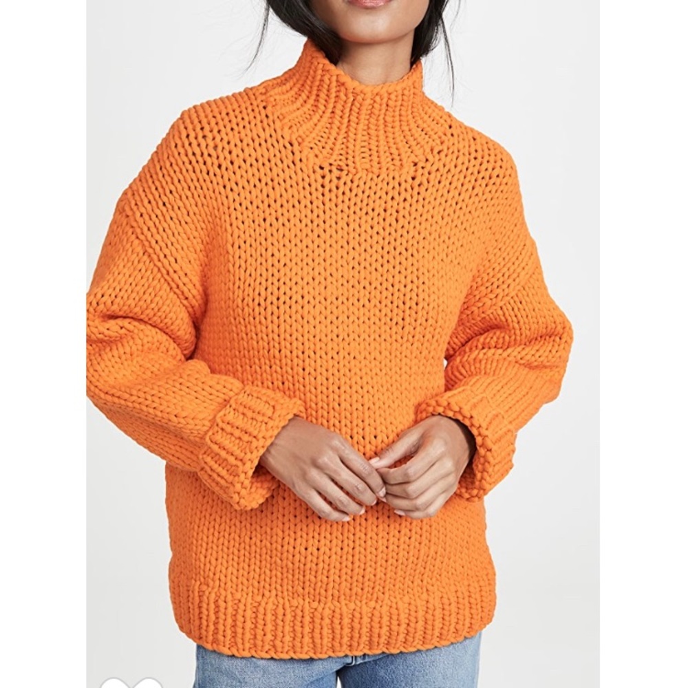 Tory Sport oversized chunky hand knit sweater